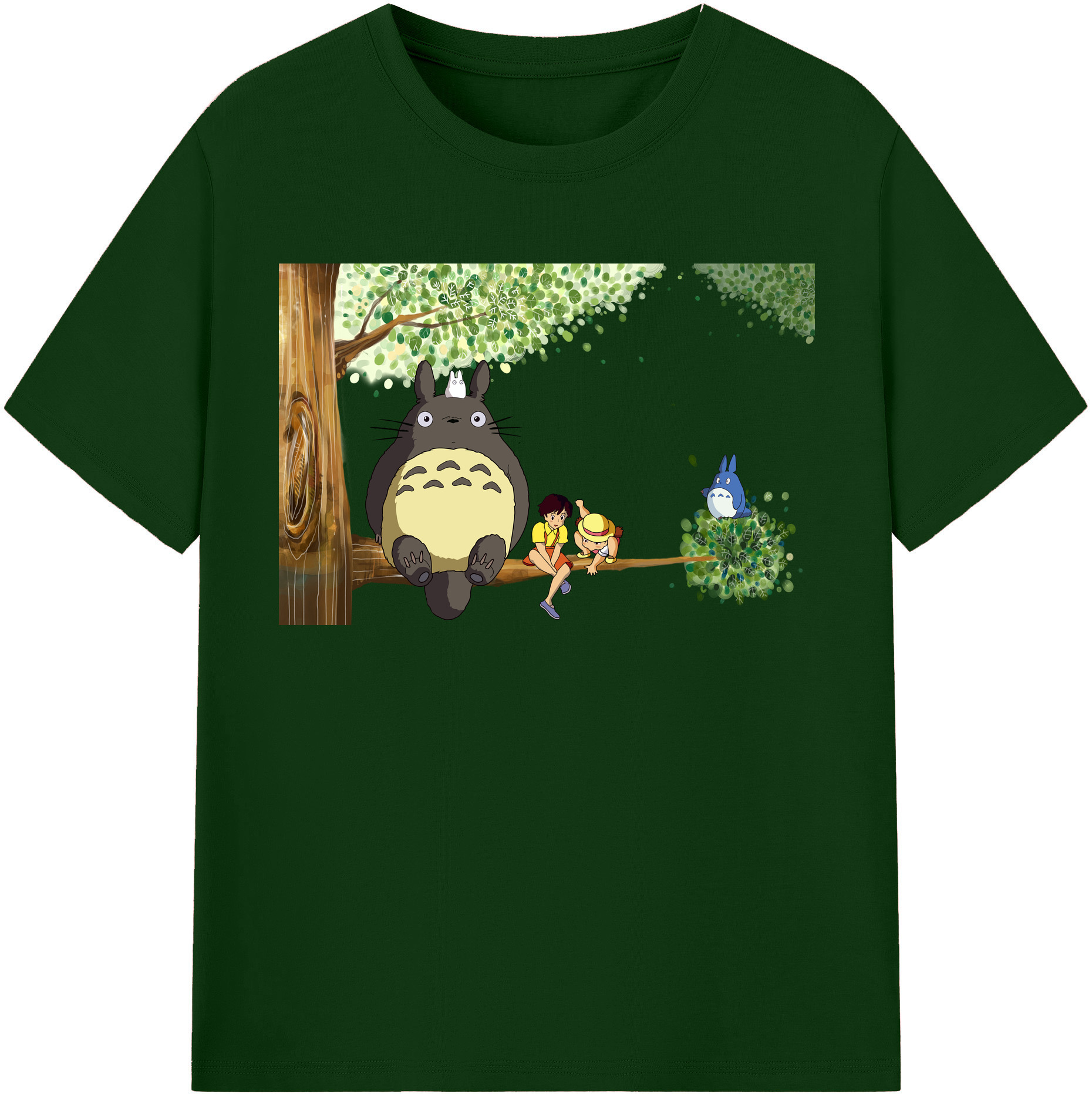 （画像用） となりのトトロ 草壁メイ 草壁サツキ My Neighbor Totoro Satsuki Kusakabe Mei Kusakabe 綿100％半袖Tシャツ（フロントプリント）